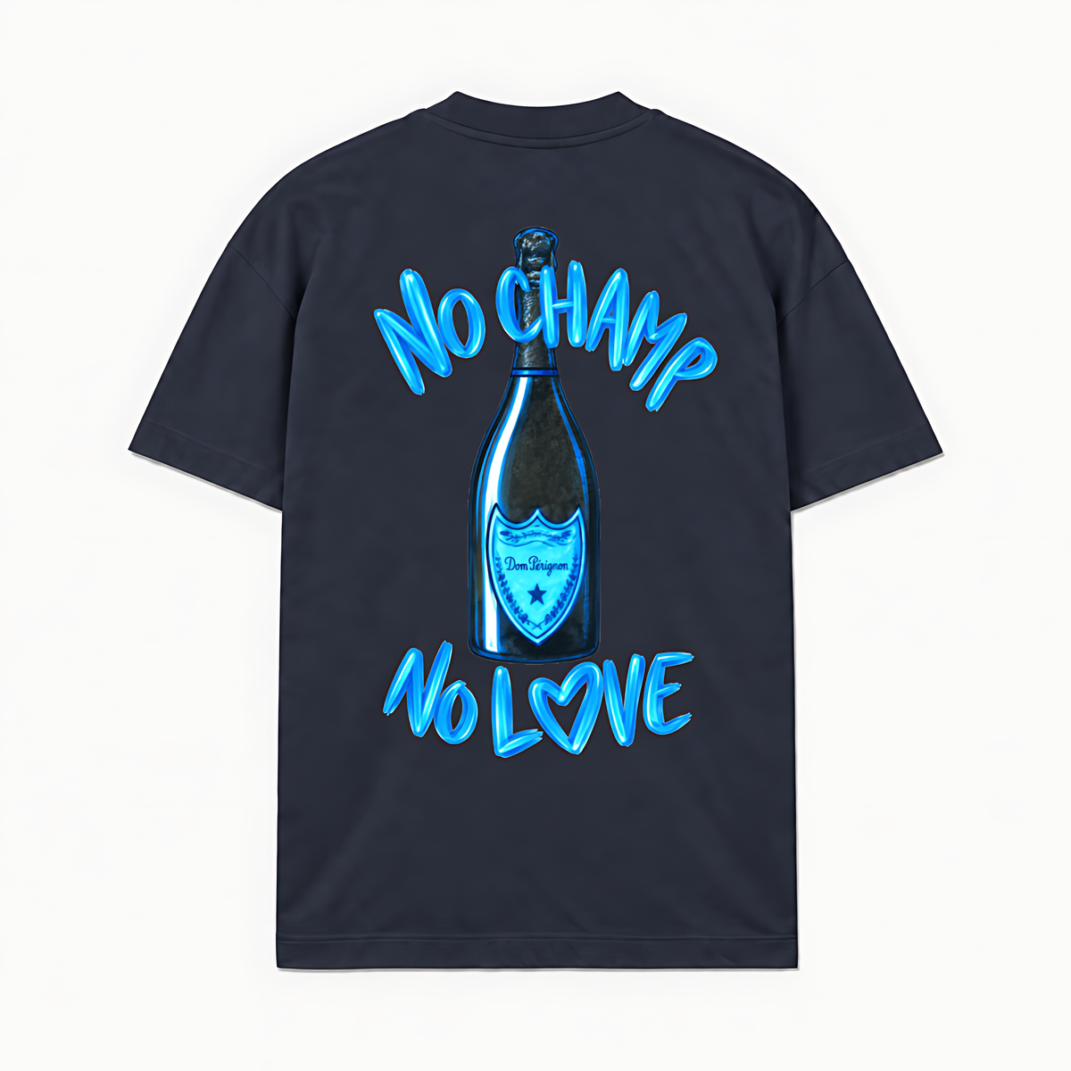 NO CHAMP NO LOVE - Azul-marinho - costas