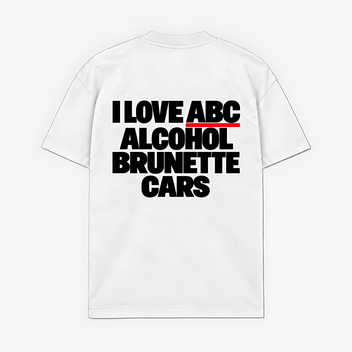 I LOVE ABC - Branco - costas