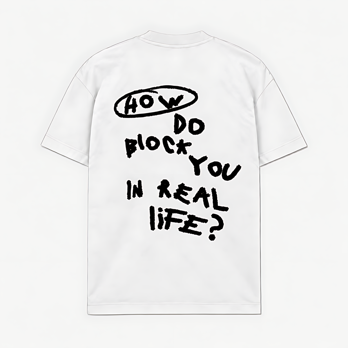 HOW DO BLOCK YOU - Branco - costas