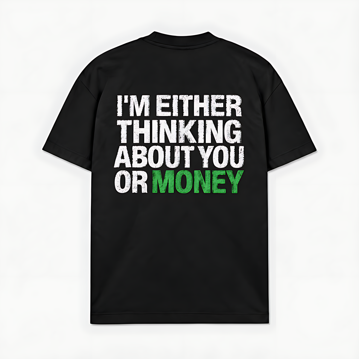 THINKING ABOUT YOU OR MONEY - Preto - costas