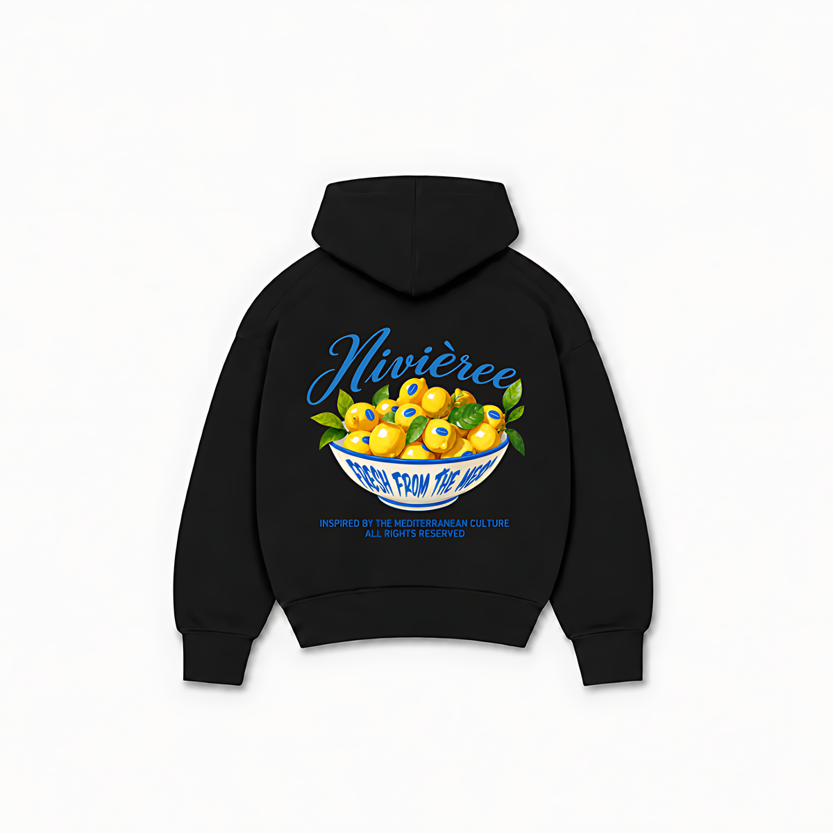 ITALIAN LEMON HOODIE - Preto - costas