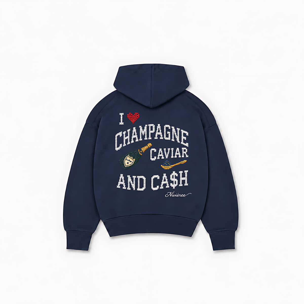 EXPENSIVE TASTE HOODIE - Azul-marinho - costas