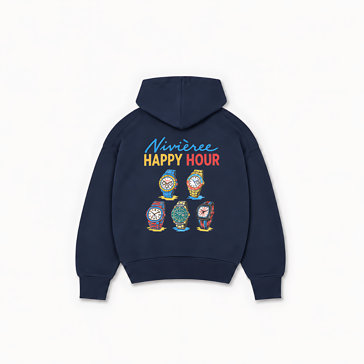 HAPPY HOUR HOODIE - Azul-marinho - costas