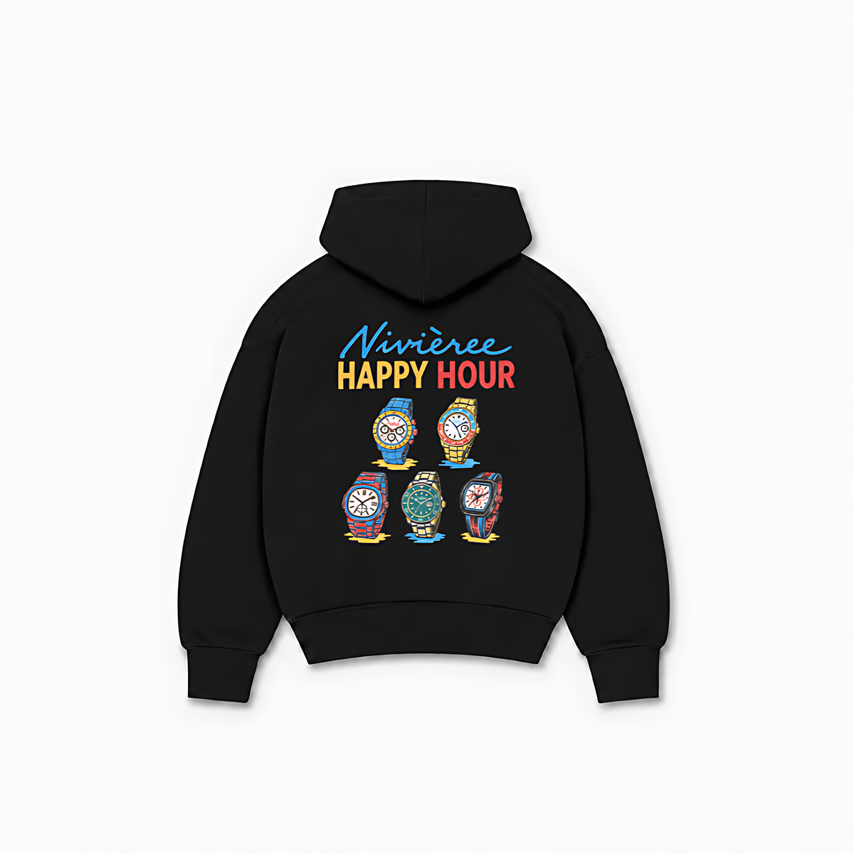 HAPPY HOUR HOODIE - Preto - costas