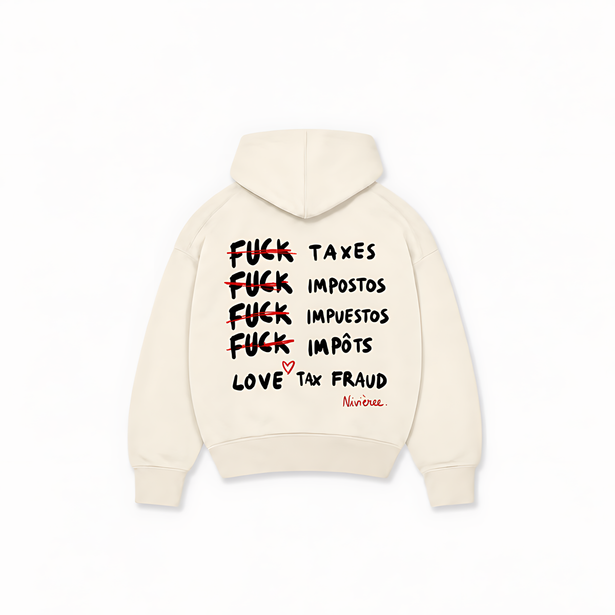TAX FRAUD HOODIE - Off-white - costas