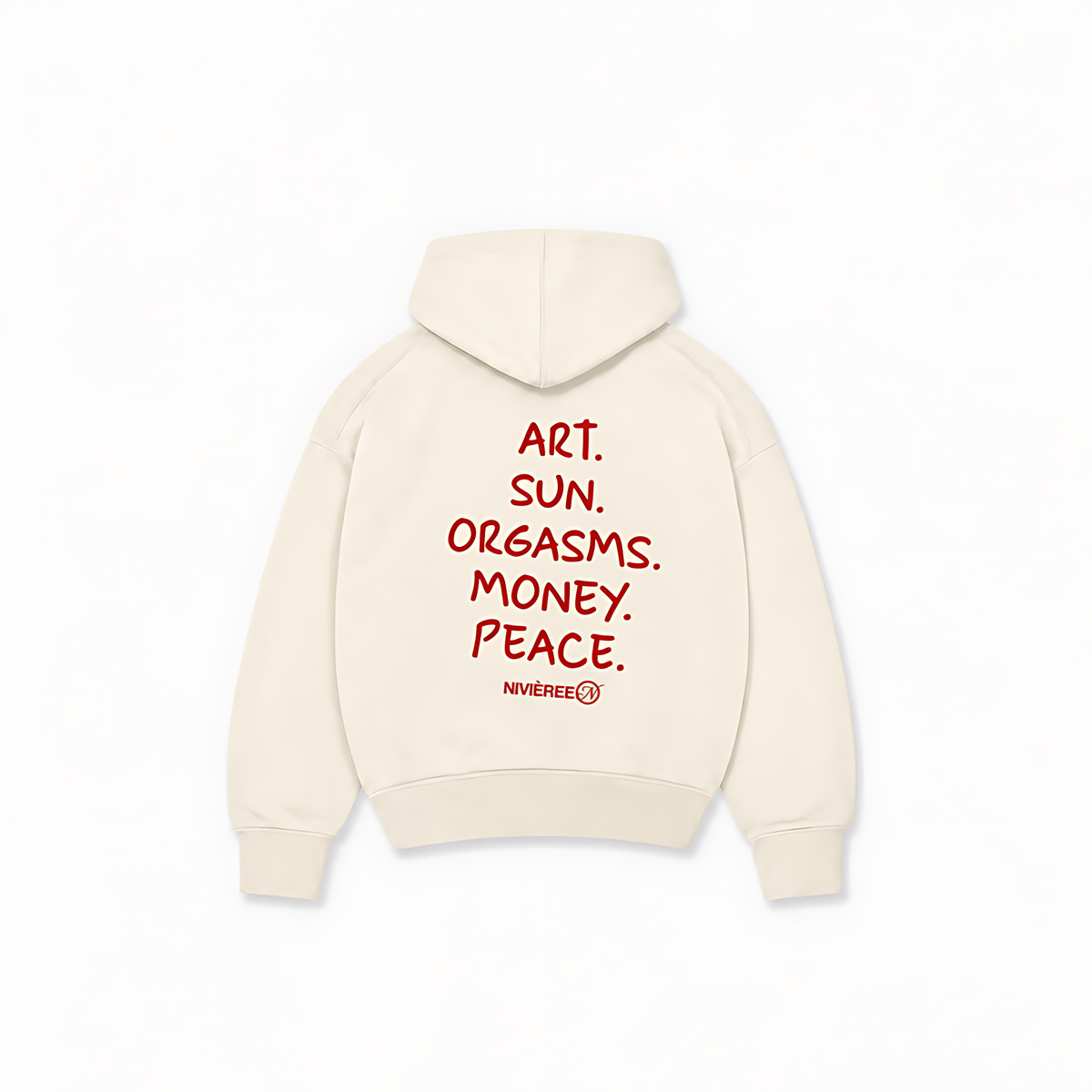 ART, SUN & ORGAMS HOODIE - Off-white - costas