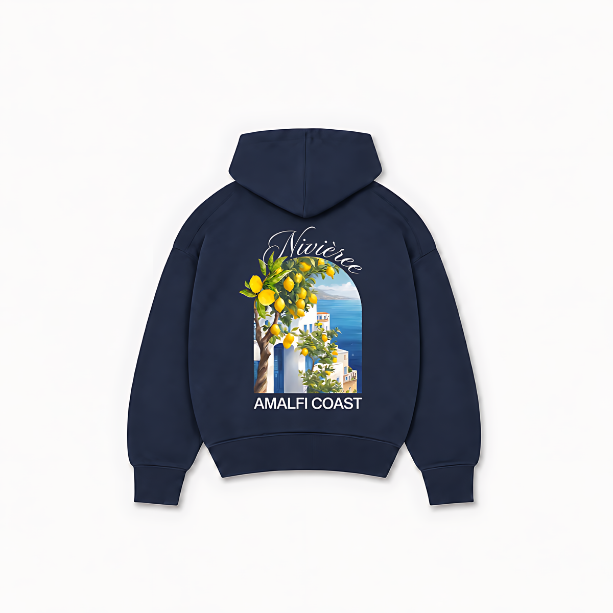 AMALFI COAST HOODIE — Azul-marinho — costas