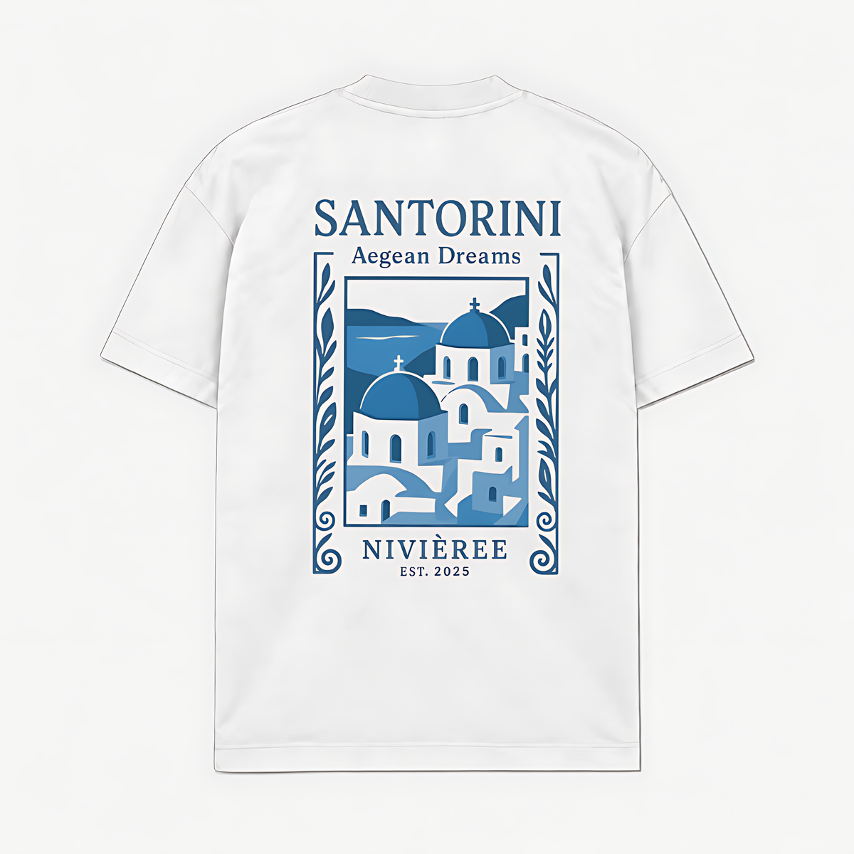 SANTORINI — Branco — costas