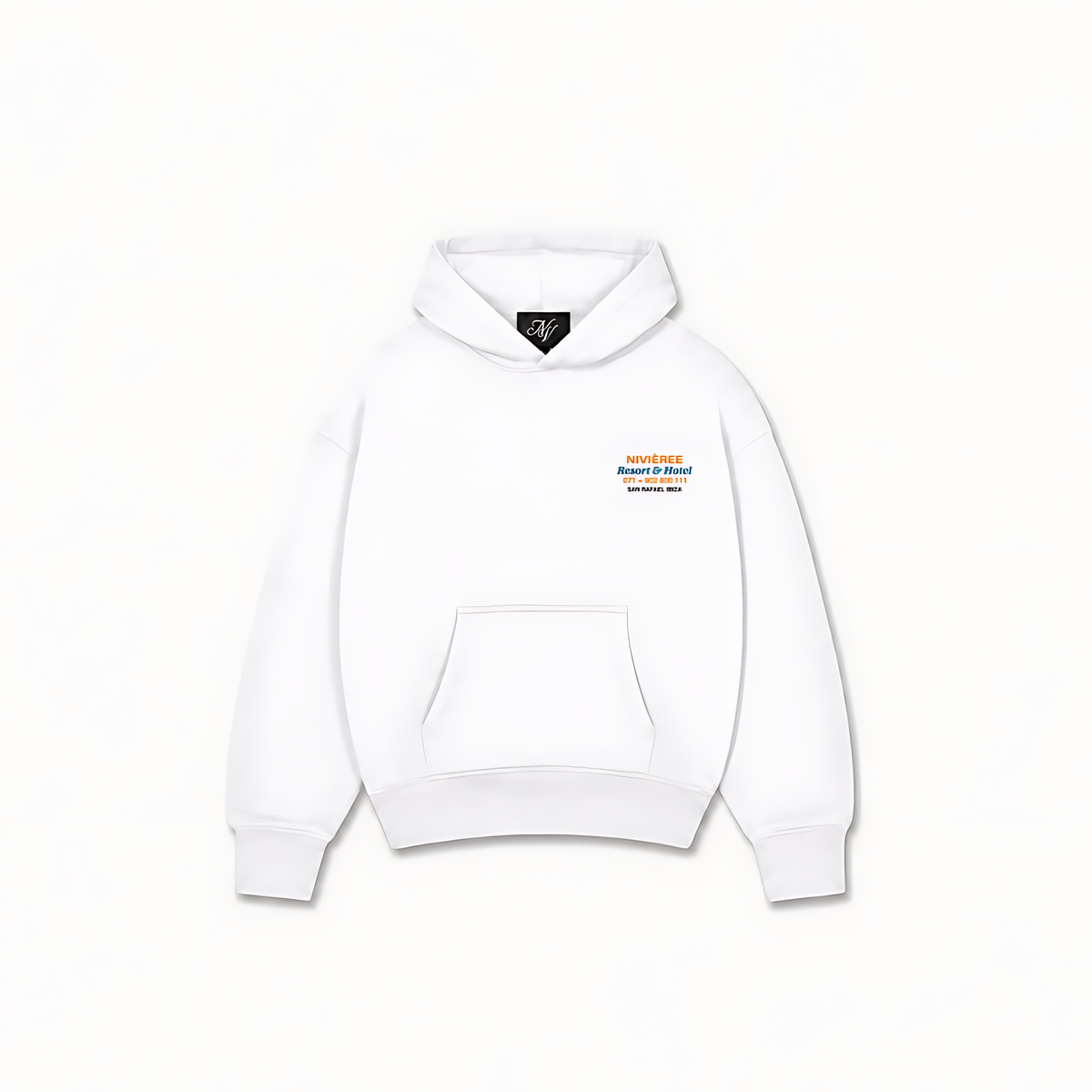RESORT & HOTEL HOODIE — Branco — frente