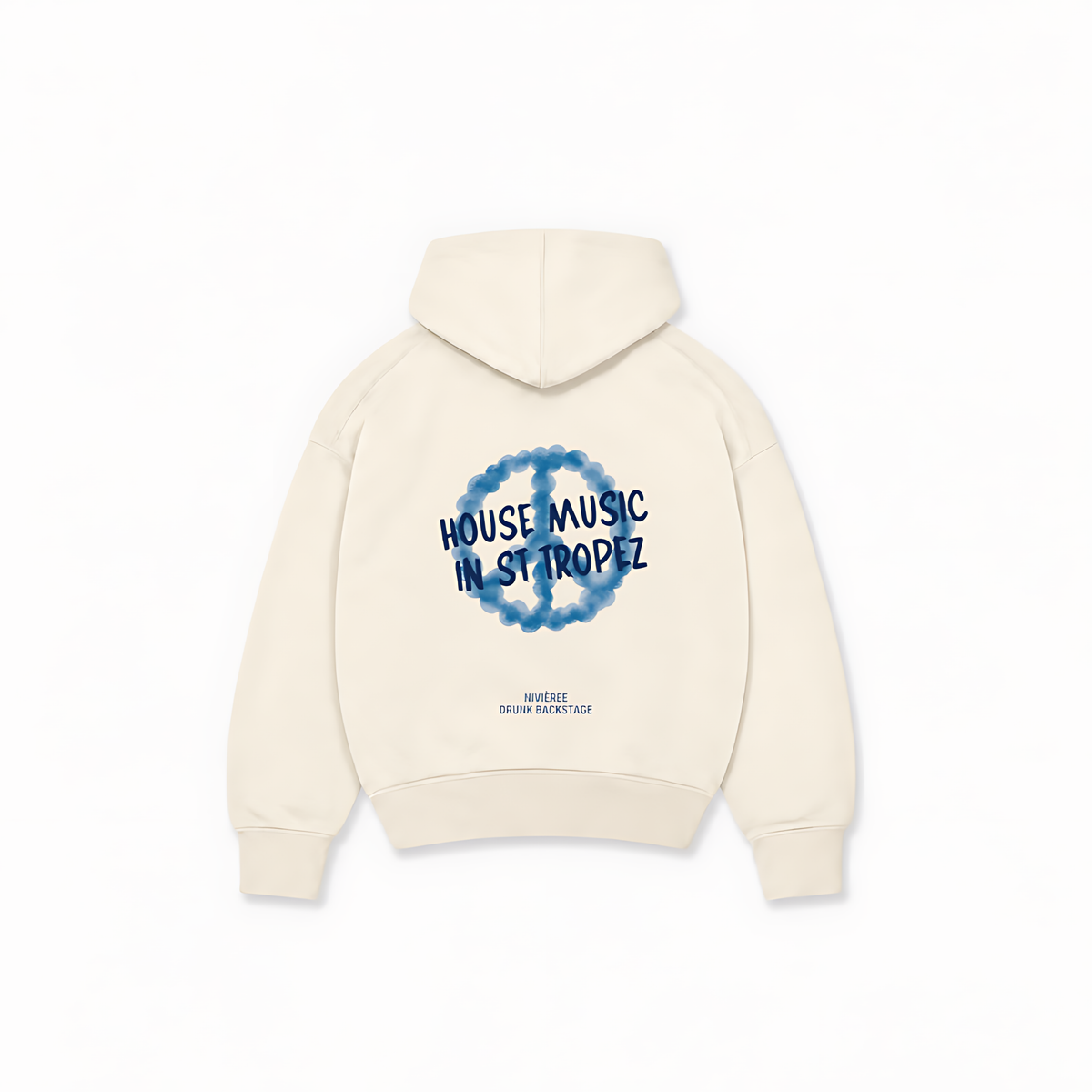 HOUSE MUSIC IN ST TROPEZ HOODIE — Off-white — costas