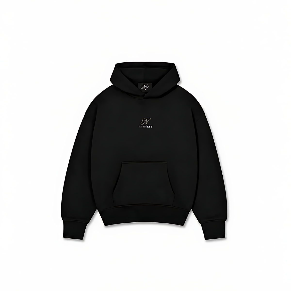 WHO CARES HOODIE — Preto — frente
