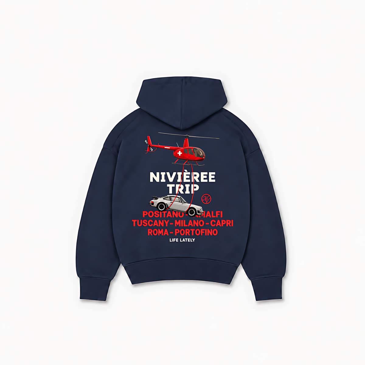 NIVIEREE TRIP HOODIE — Navy — costas