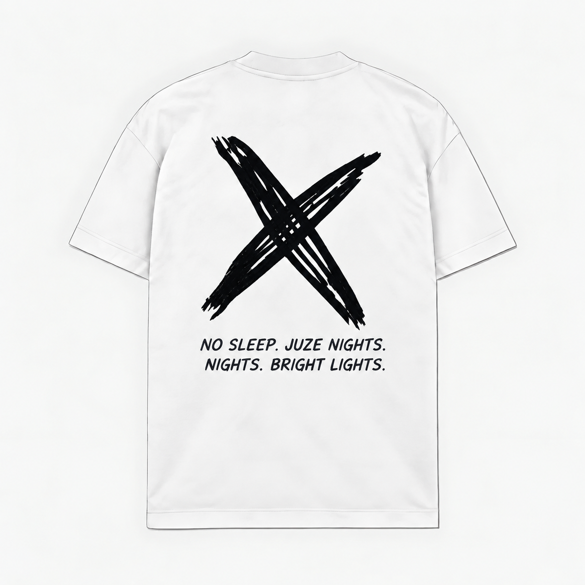NO SLEEP NIGHTS — Branco — costas