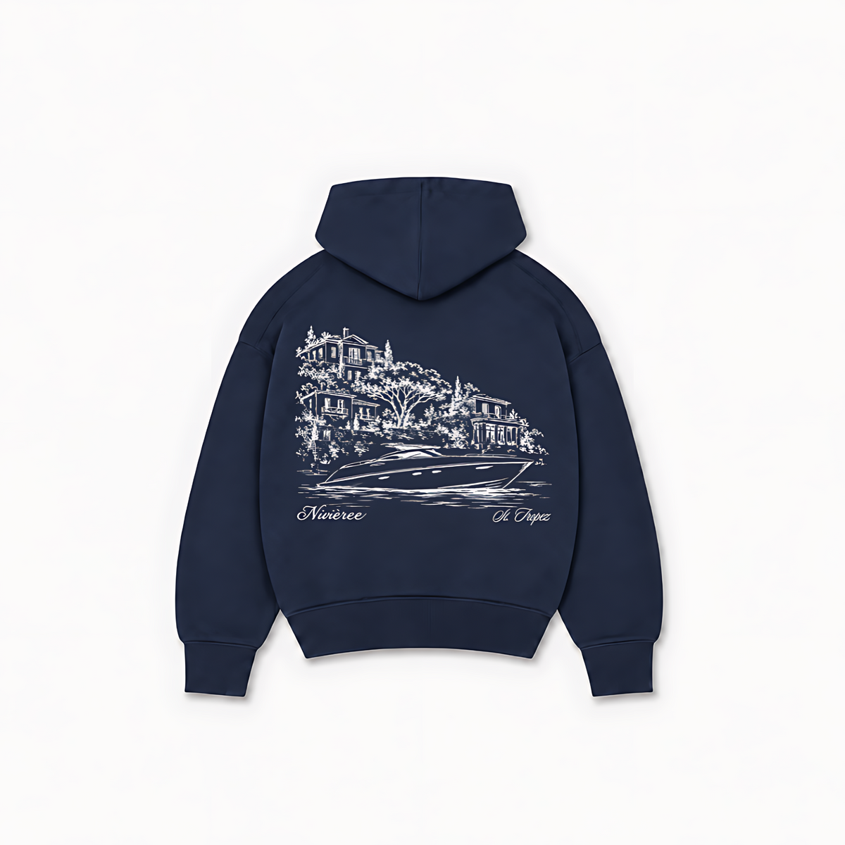 ST TROPEZ HOODIE — Azul-marinho — costas