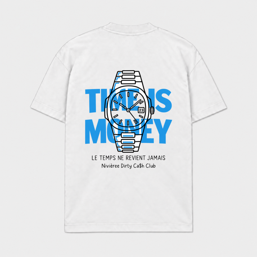 TIME IS MONEY - Branco - costas