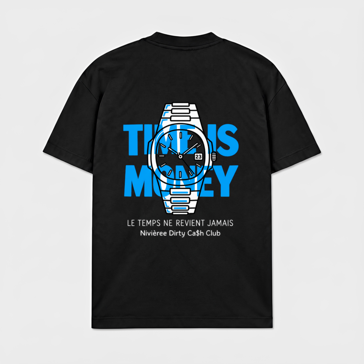TIME IS MONEY - Preto - costas