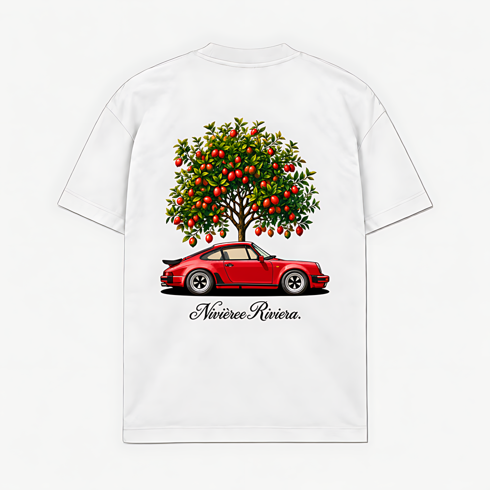 PORSCHE VERMELHA - Branco - costas