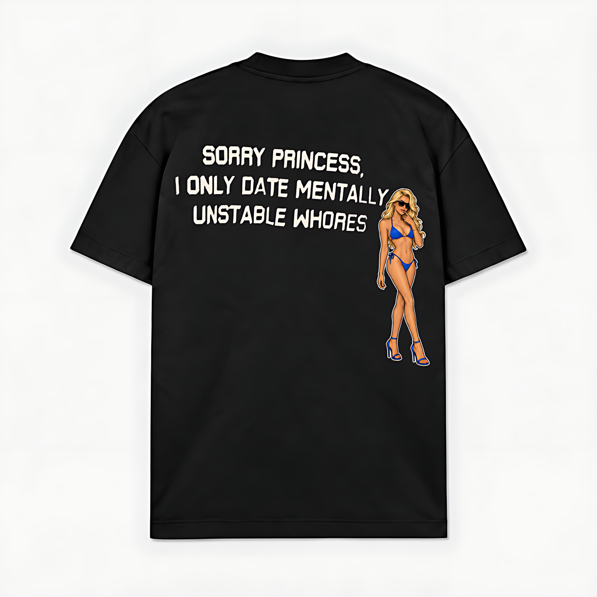 SORRY PRINCESS - Preto - costas