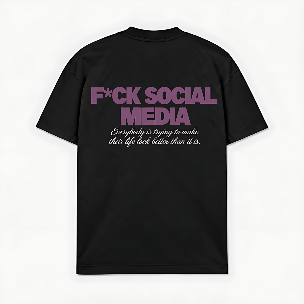 FUCK SOCIAL MEDIA - Preto - costas