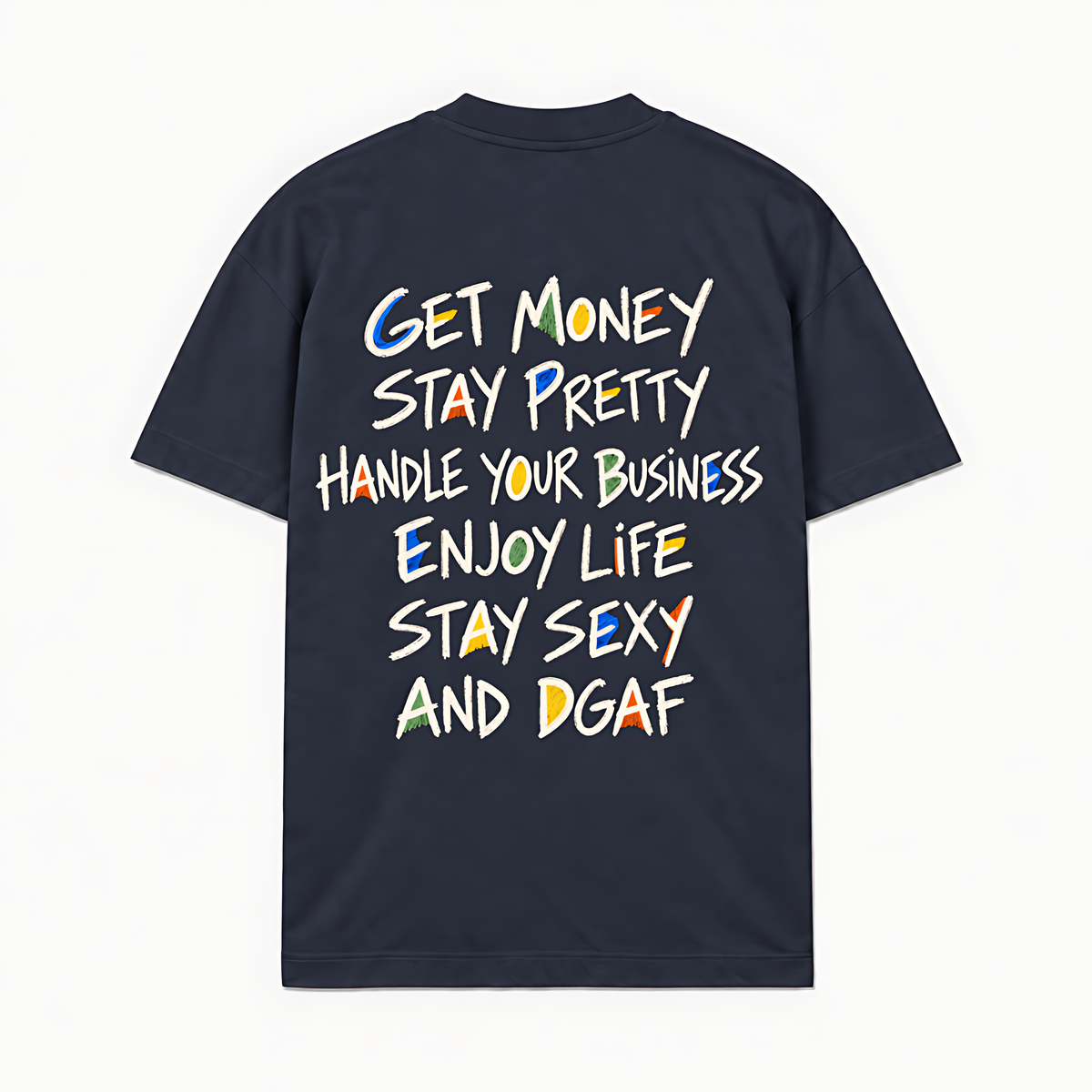 GET MONEY STAY PRETTY - Azul-marinho - costas