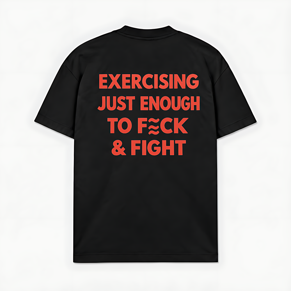 EXERCISING JUST ENOUGH - Preto - costas