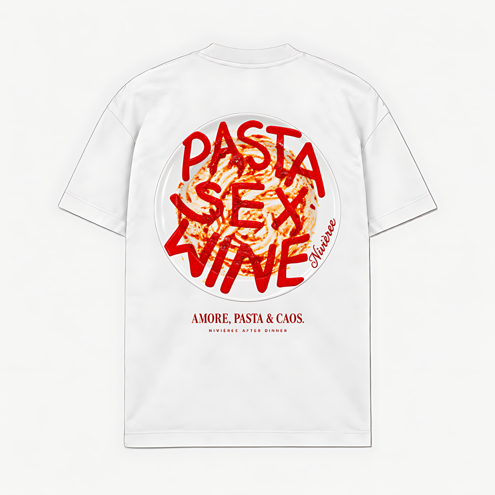 AMORE, PASTA E CAOS - Branco - costas