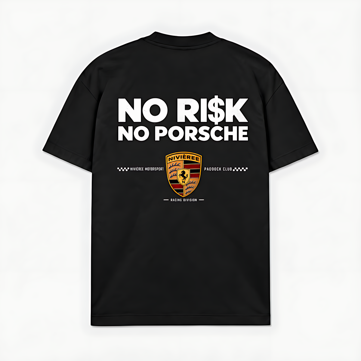 NO RISK NO PORSCHE - Preto - costas