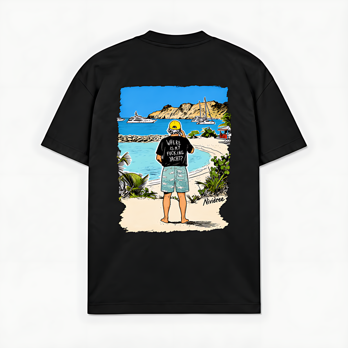 WHERE IS MY YACHT - Preto - costas