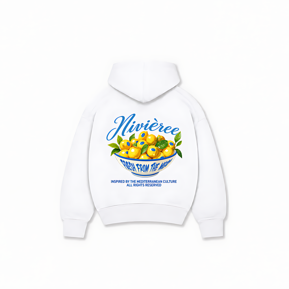 ITALIAN LEMON HOODIE - Branco - costas