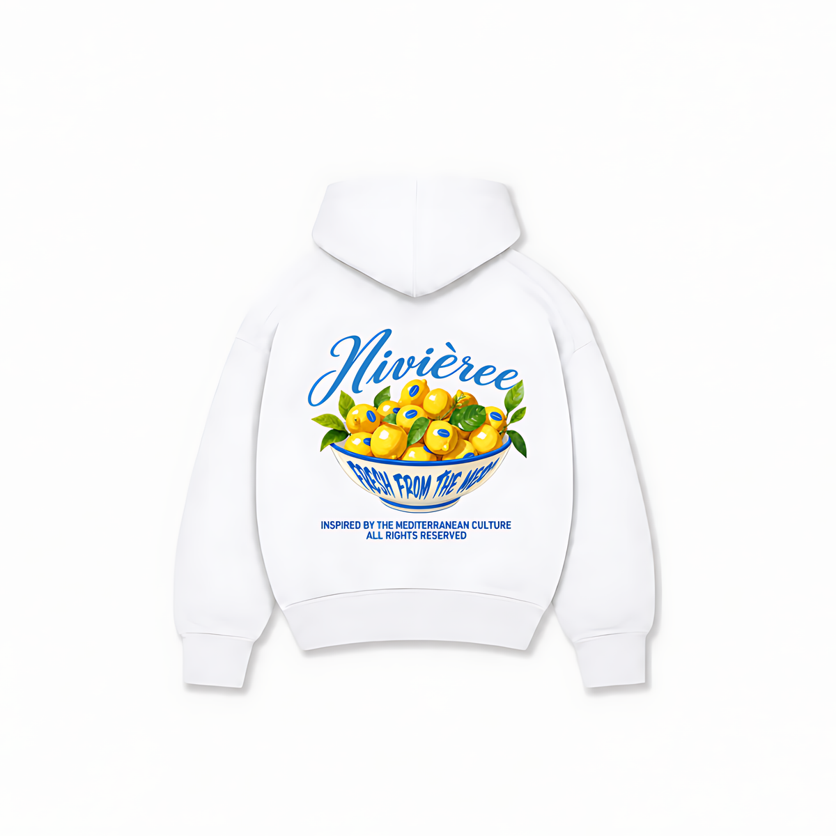 ITALIAN LEMON HOODIE - Branco - costas