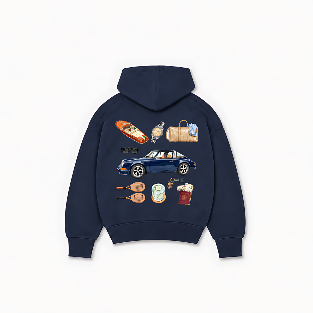 ESSENTIELS D’ÉTÉ HOODIE - Azul-marinho - costas