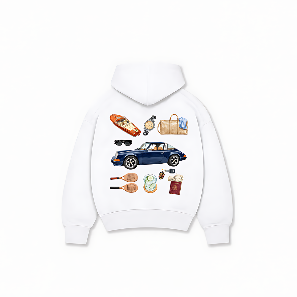 ESSENTIELS D’ÉTÉ HOODIE - Branco - costas