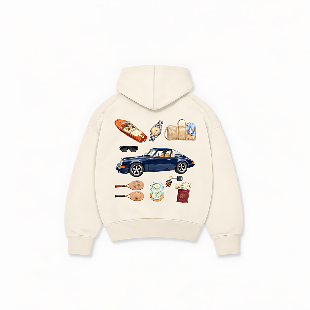 ESSENTIELS D’ÉTÉ HOODIE - Off-white - costas