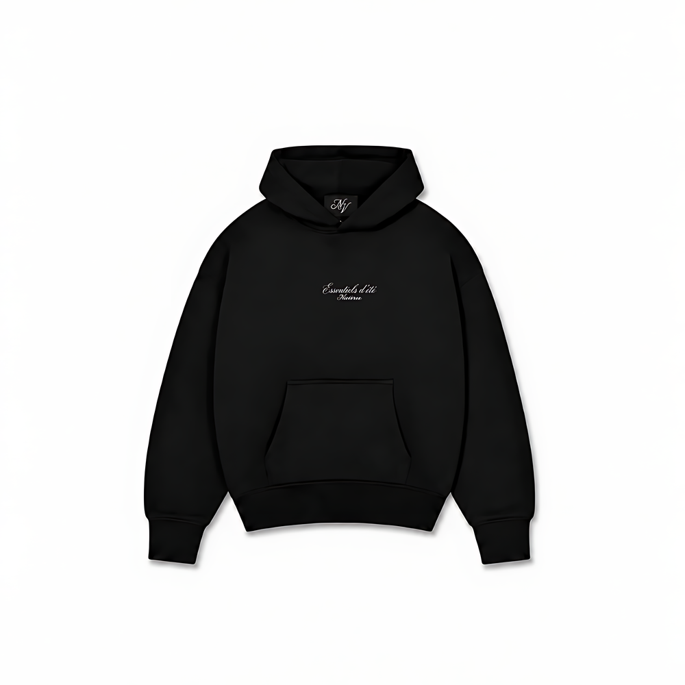 ESSENTIELS D’ÉTÉ HOODIE - Preto - frente