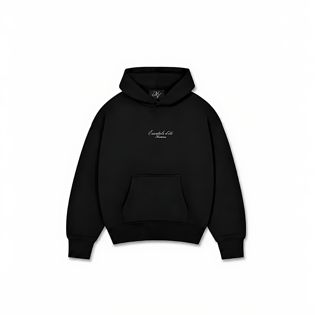 ESSENTIELS D’ÉTÉ HOODIE - Preto - frente