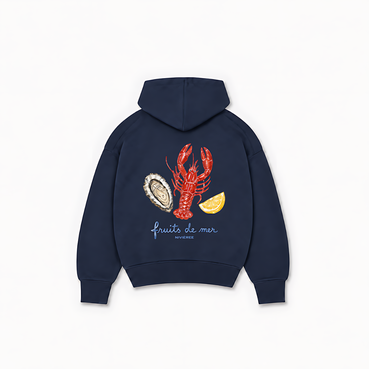 FRUITS DE MER HOODIE - Azul-marinho - costas