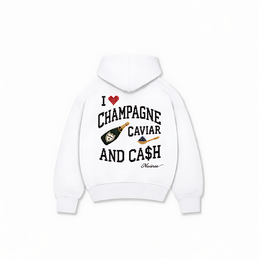 EXPENSIVE TASTE HOODIE - Branco - costas