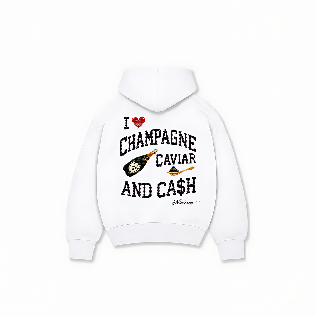 EXPENSIVE TASTE HOODIE - Branco - costas