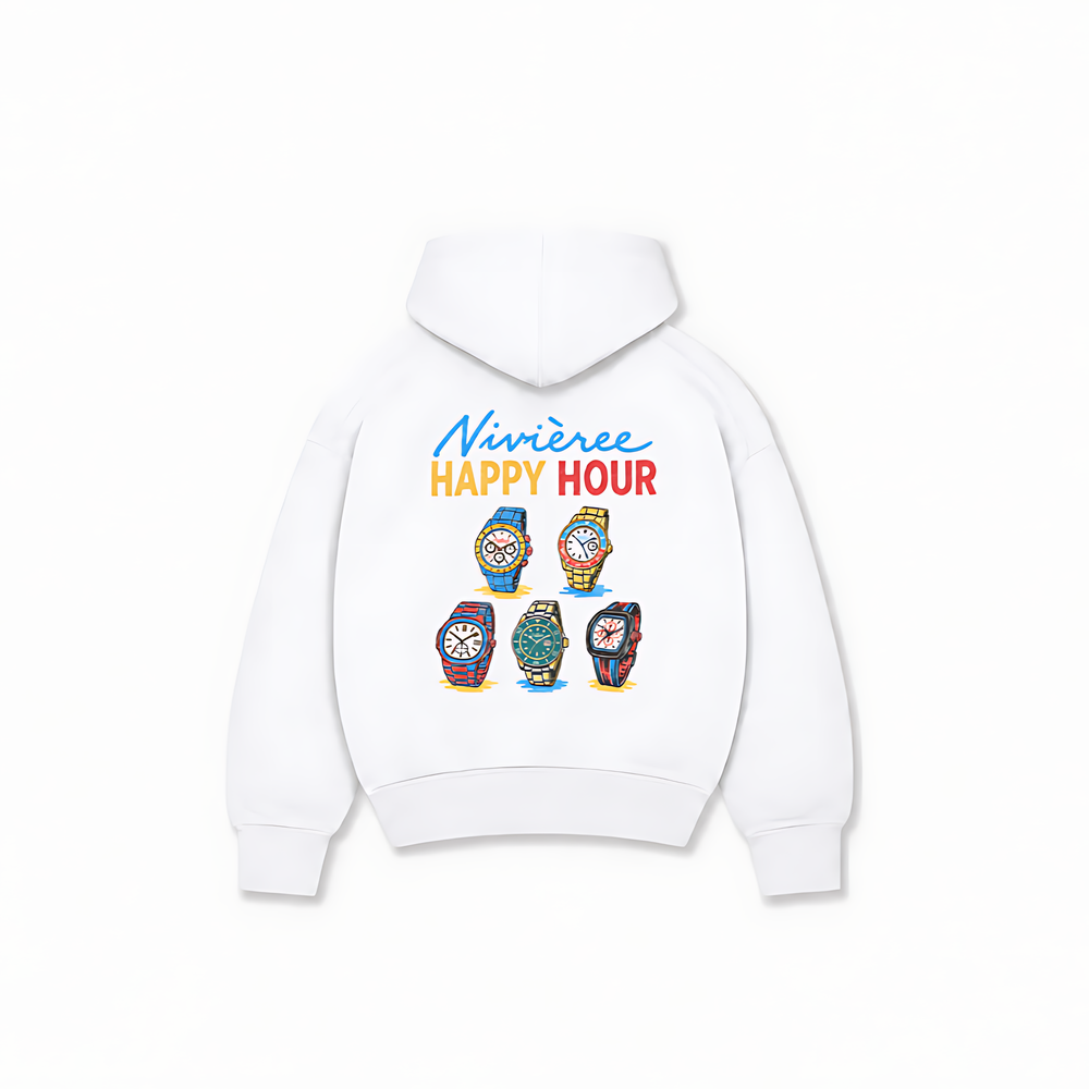 HAPPY HOUR HOODIE - Branco - costas