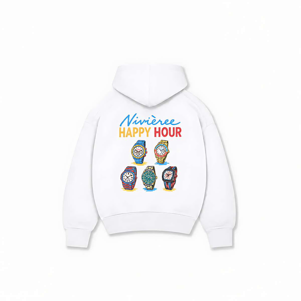 HAPPY HOUR HOODIE - Branco - costas