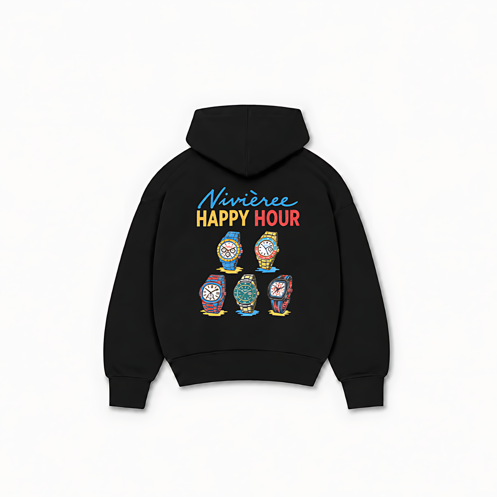 HAPPY HOUR HOODIE - Preto - costas
