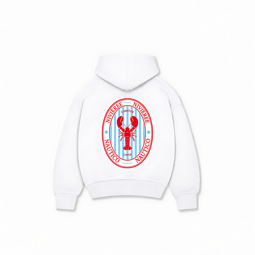 LOBSTER LOVER HOODIE - Branco - costas