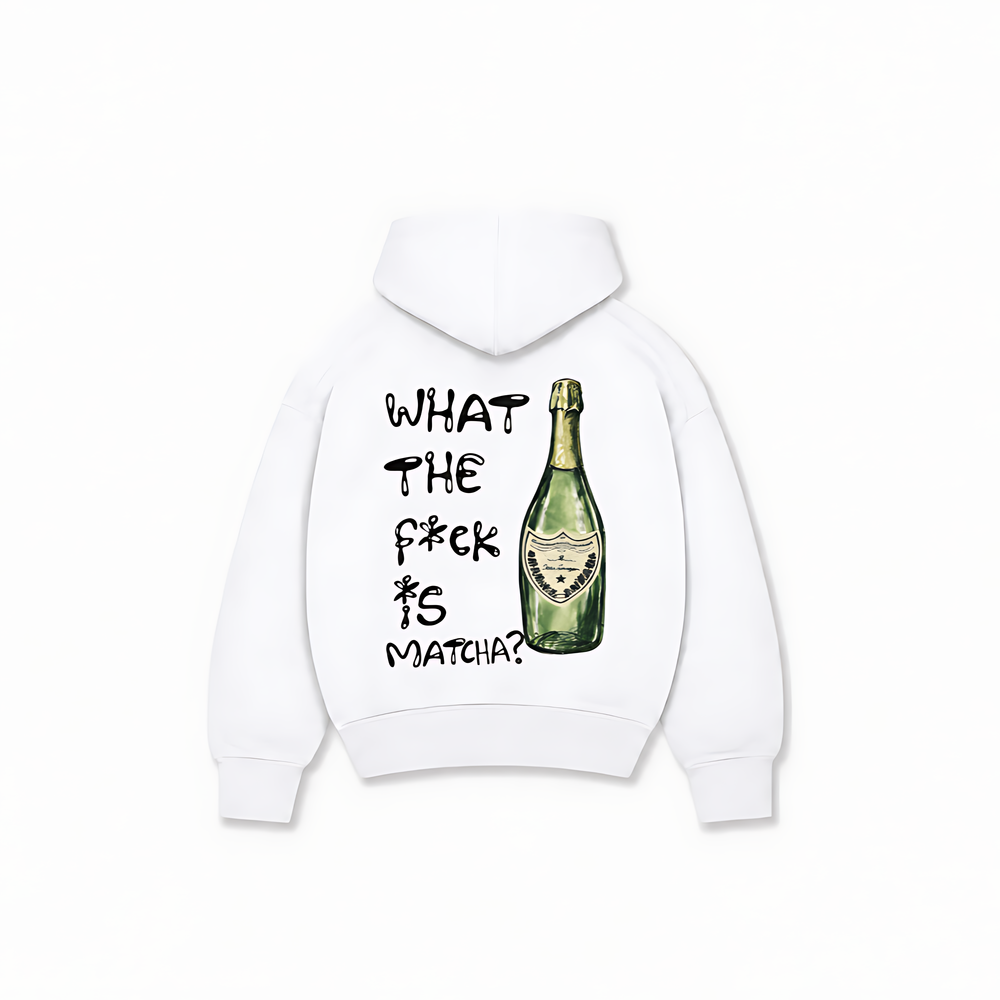 FUCK MATCHA HOODIE - Branco - costas