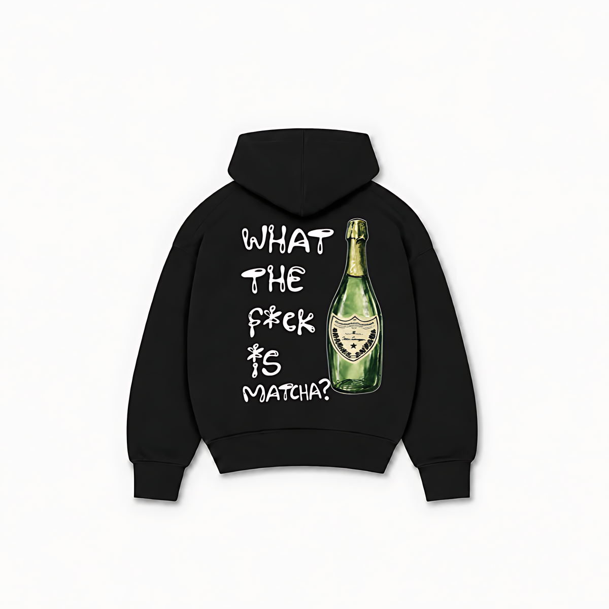FUCK MATCHA HOODIE - Preto - costas