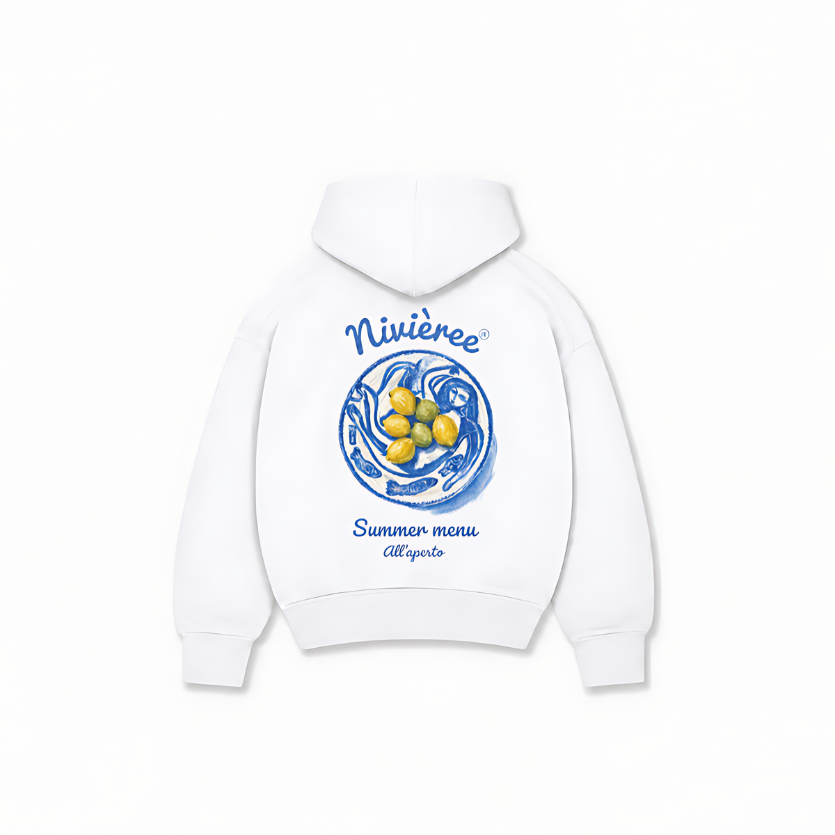 SUMMER MENU HOODIE - Branco - costas