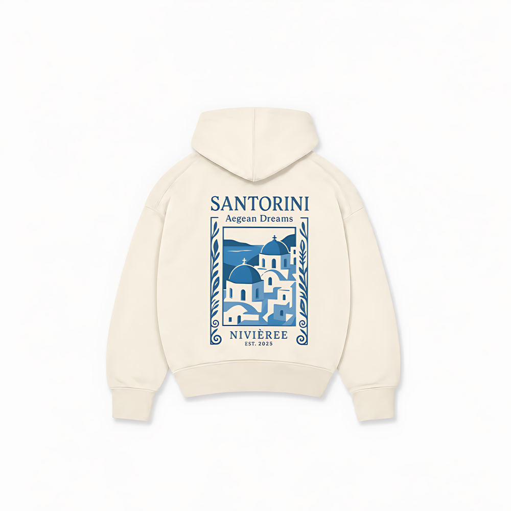 SANTORINI HOODIE — Off-white — costas