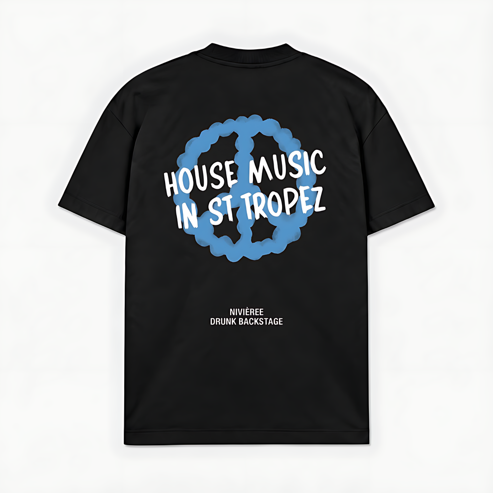 HOUSE MUSIC IN ST TROPEZ — Preto — costas