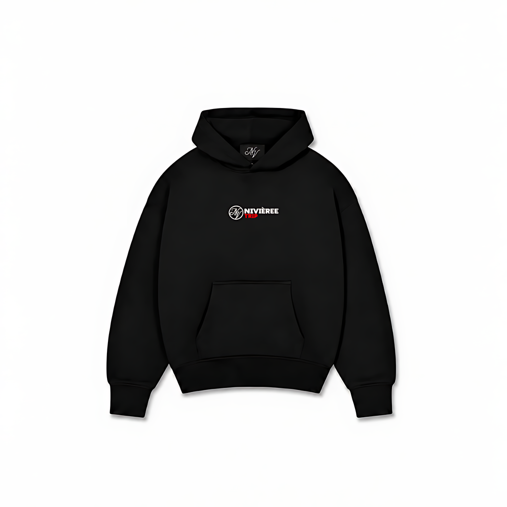 NIVIEREE TRIP HOODIE — Preto — frente