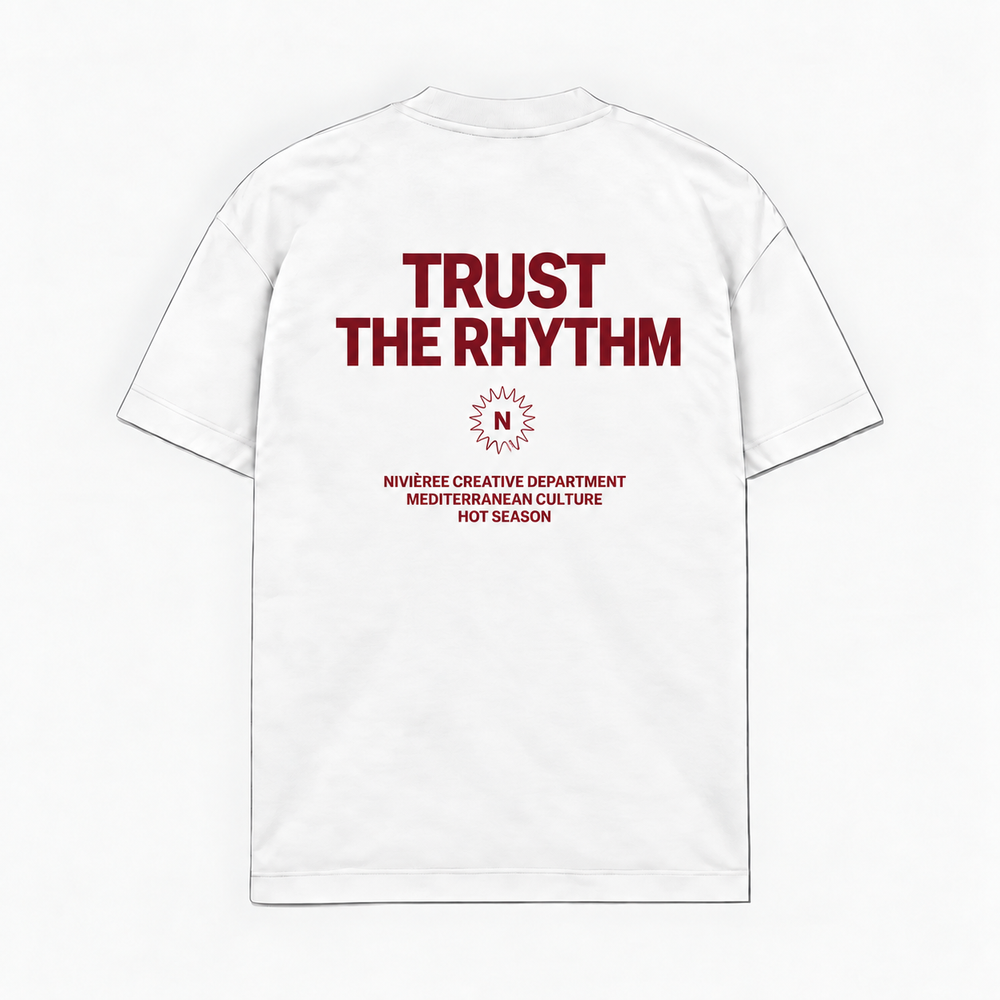 TRUST THE RHYTHM — Branco — costas