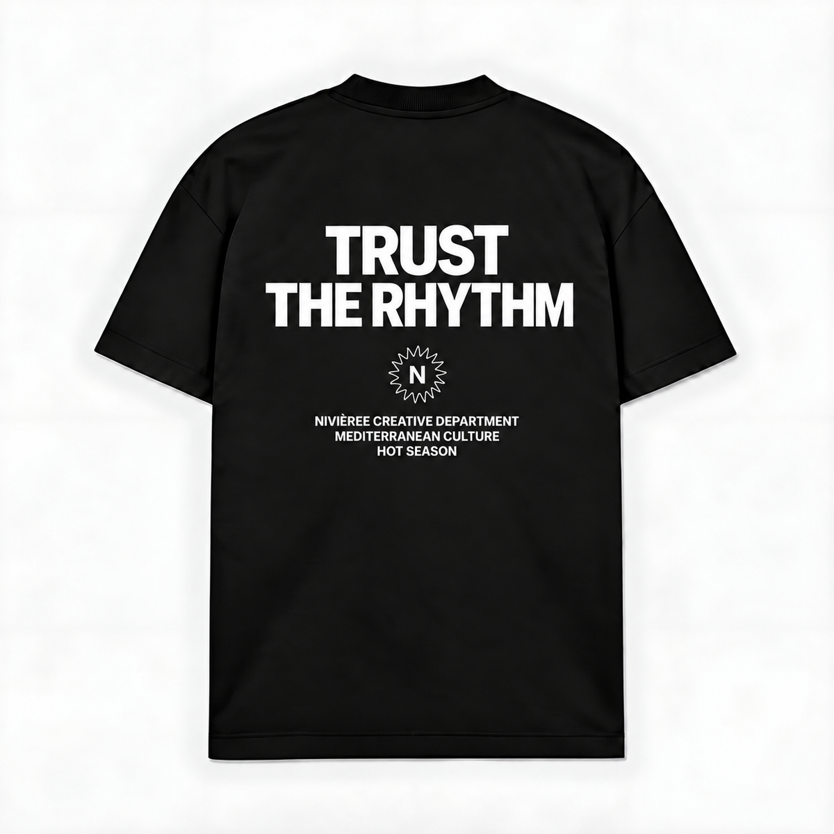 TRUST THE RHYTHM — Preto — costas